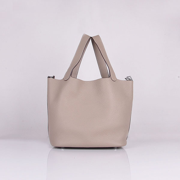 Hermes Picotin Lock MM Bag in Clemence Leather 8616 Gray